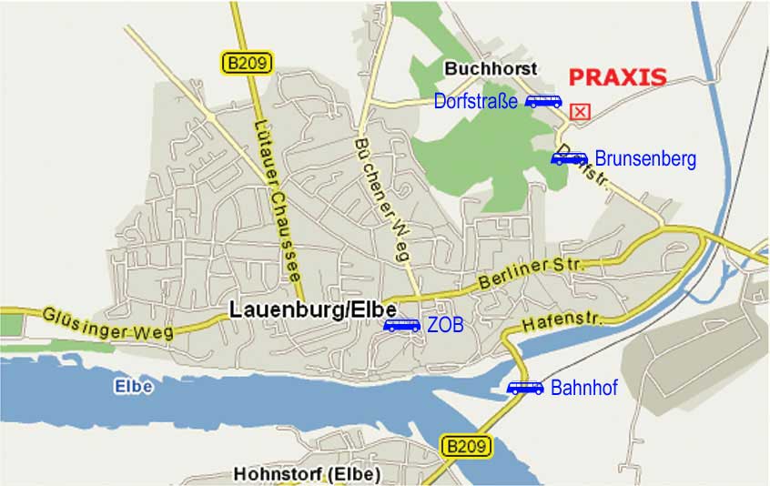 Lageplan Lauenburg-Buchhorst
